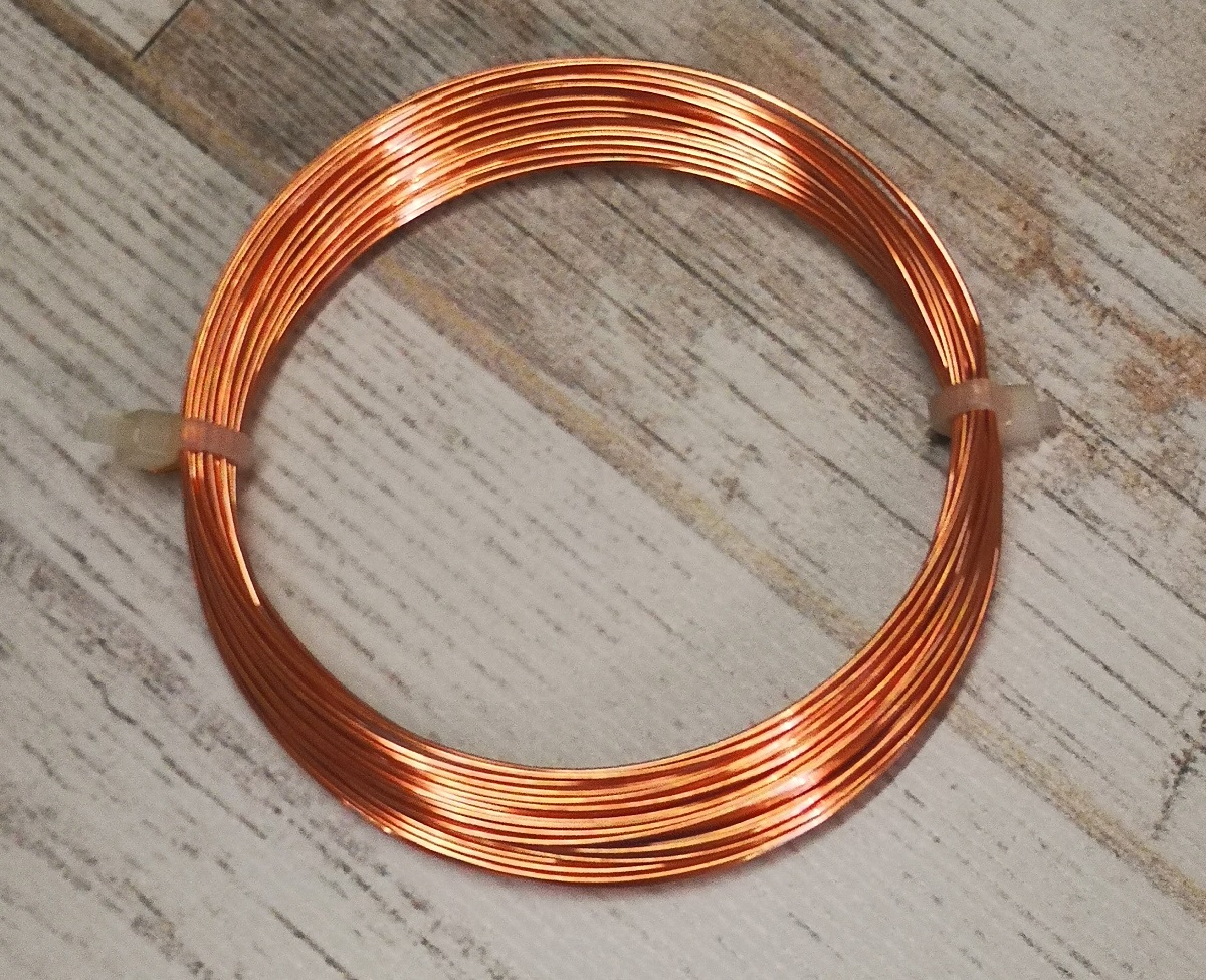 1i - Copper Non Tarnish Craft Wire 0.60mm/22 Gauge