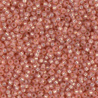 11-642 Dyed Salmon S/L Alabaster Miyuki Seed Bead