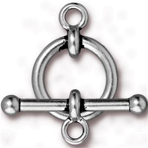 Toggle Clasp 3/4 inch Anna Large Silver (1 set)