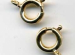 Bolt Ring Clasp 7mm Gold Plated (8 per pack)