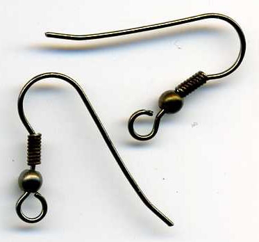 Fish Hook Earrings Antique Brass Plated (8 Per Pack)