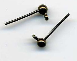 Ball and Loop Earring Small Antique Brass Plated (6 Per Pack)