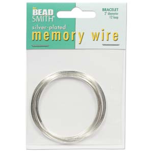 Memory Wire - Bracelet 12 Loop Silver Plated Steel (Small)