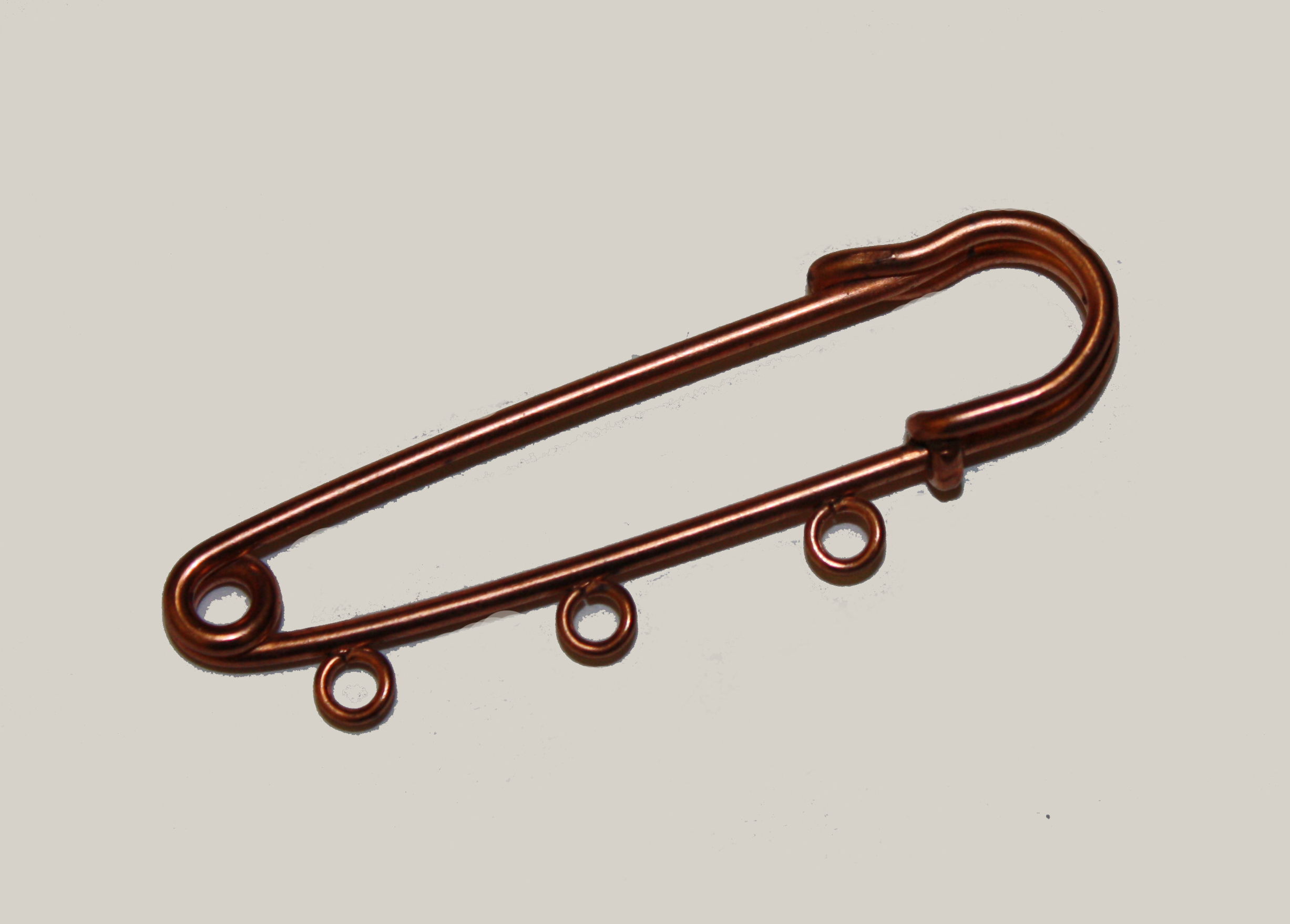Kilt Pin 3 Loops 52mm - Copper Plated (1 per pack)