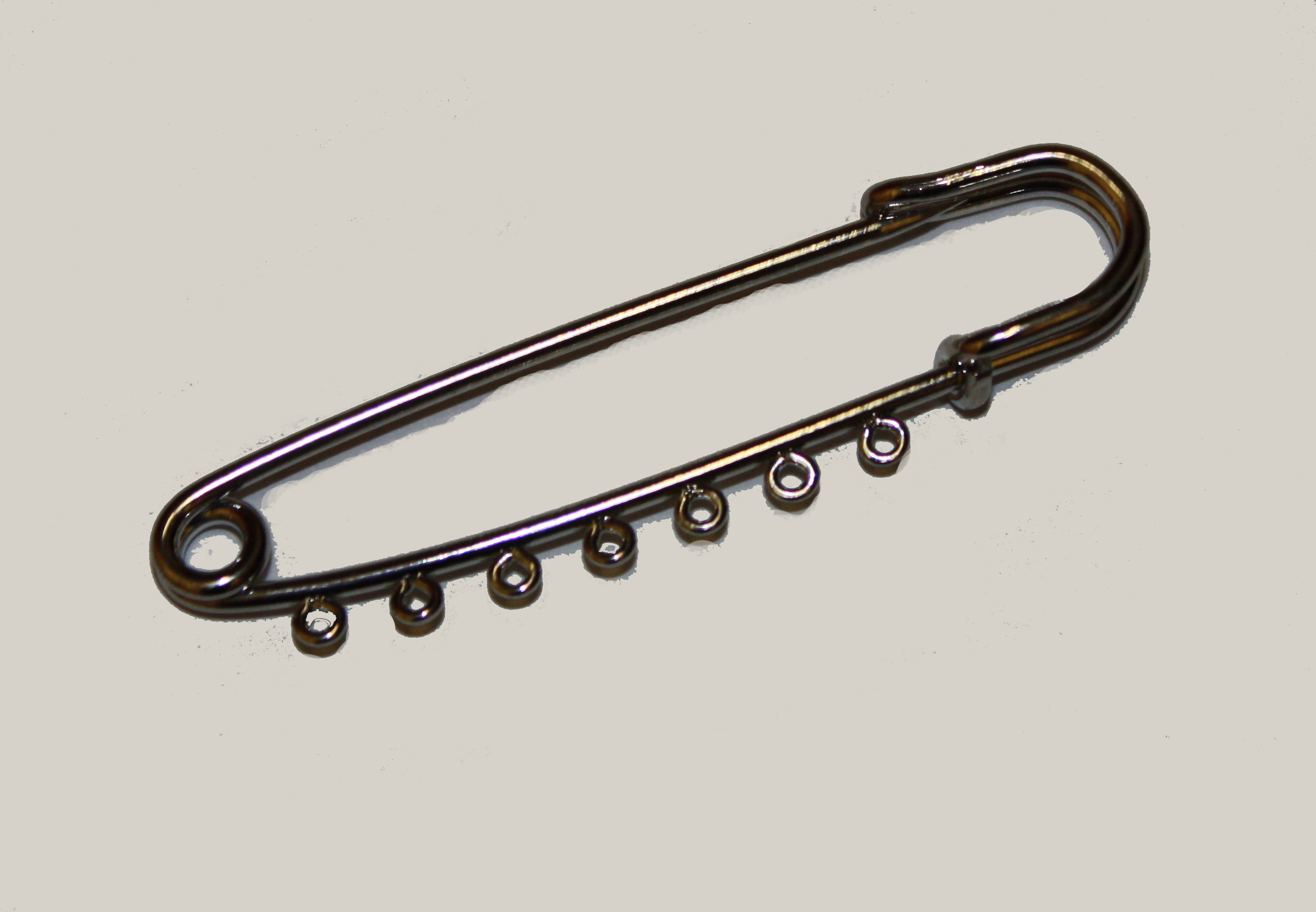Kilt Pin 7 Loops 57mm - Silver Plated (1 per pack)