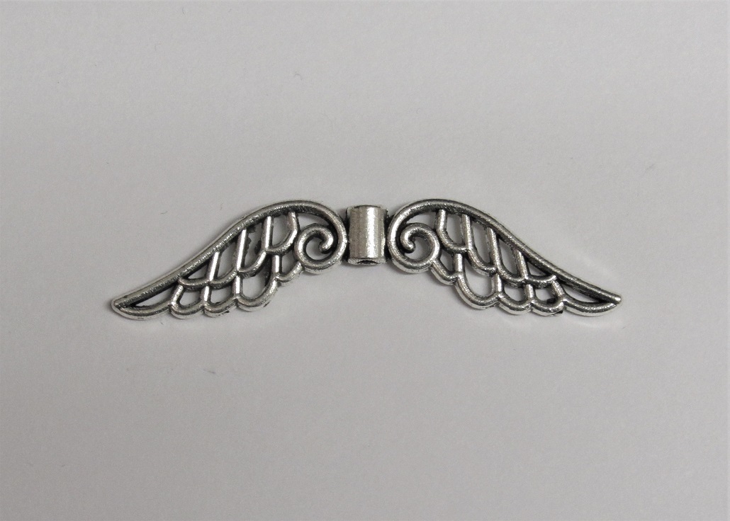 Angel Wing Open Large 52mm Silver Plated (1 piece)