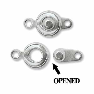 Ball and Socket Clasp 6mm Silver Plated (1 set)