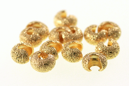 Crimp Covers 4mm Stardust Gold Plated (20 Per Pack)