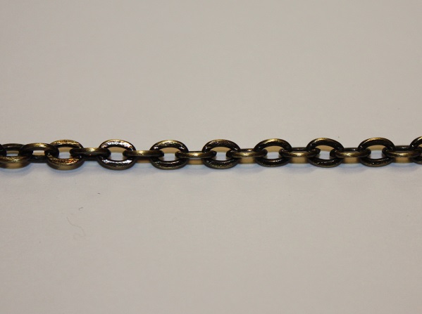 Medium Oval Link Chain 4.5x5mm Antique Brass Plated (1 metre) TF090