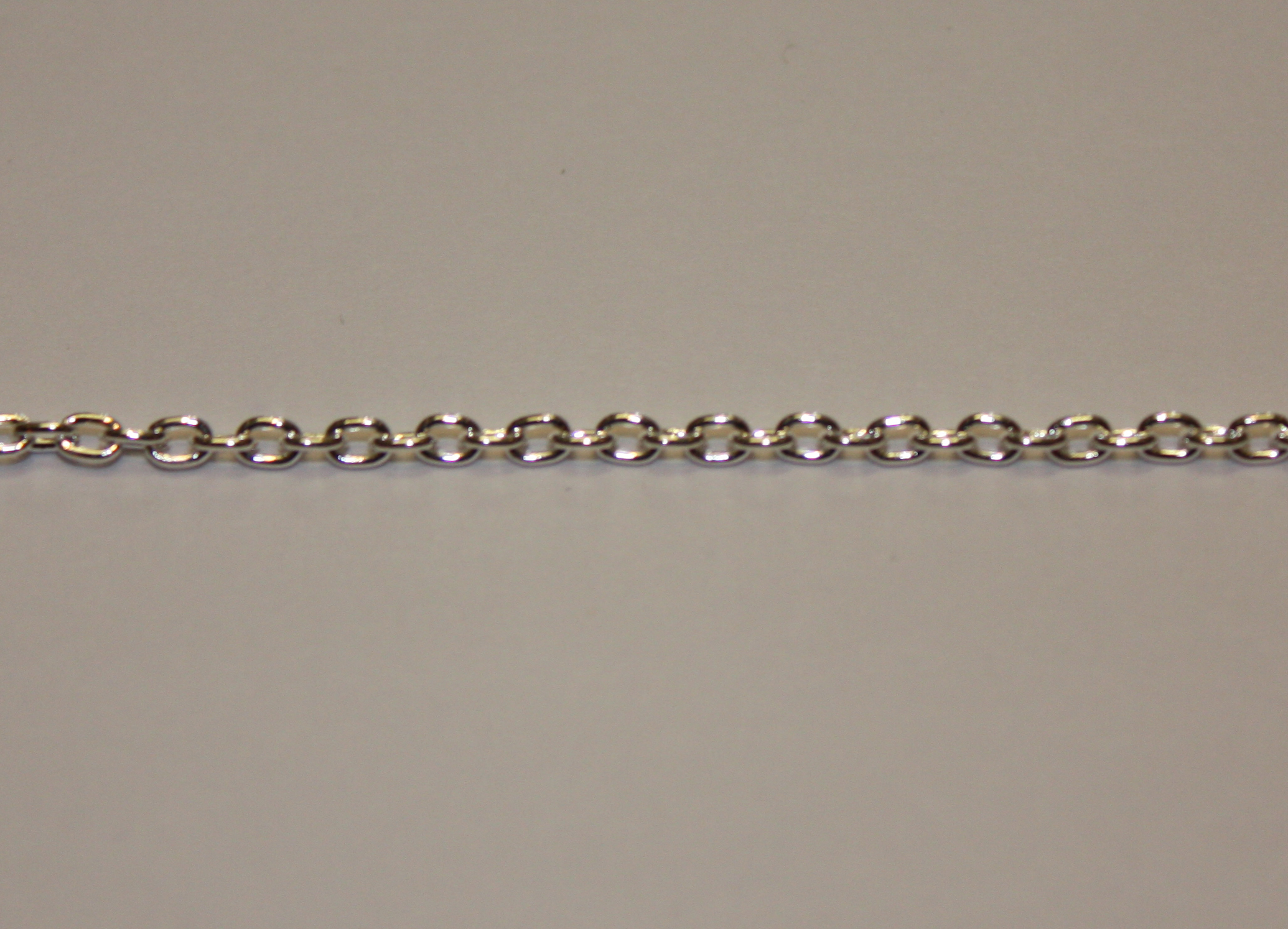 Very Fine Chain 2x3mm Silver Plated (1 metre) T045