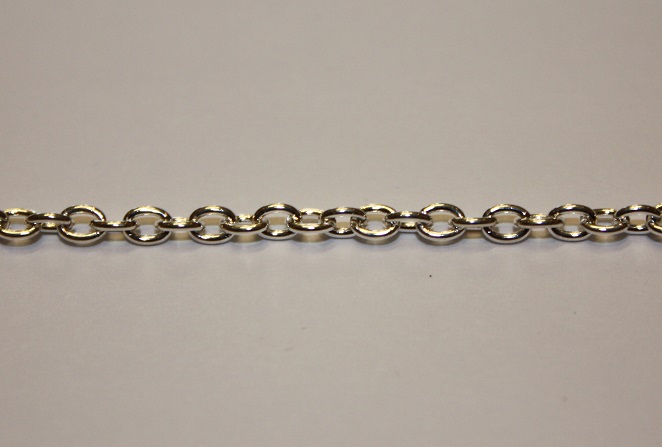 Medium Oval Link Chain 3.5x5.5mm Silver Plated (1 metre) T090