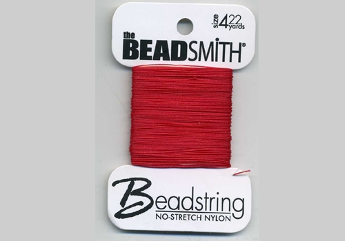 Beadstring Size 4 Red