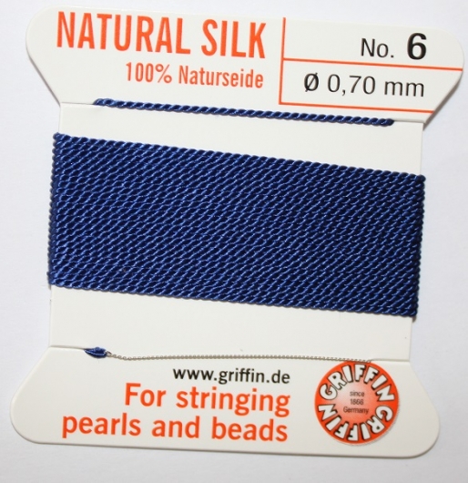 Natural Silk Size 6 Blue