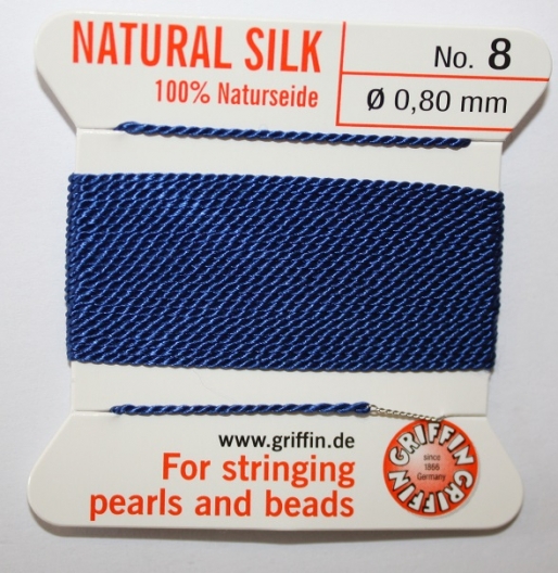 Natural Silk Size 8 Blue