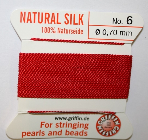 Natural Silk Size 6 Bright Red