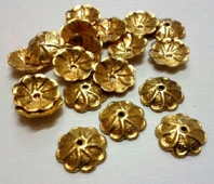 Petal Cup 8mm Gold Plated (20 Per Pack)