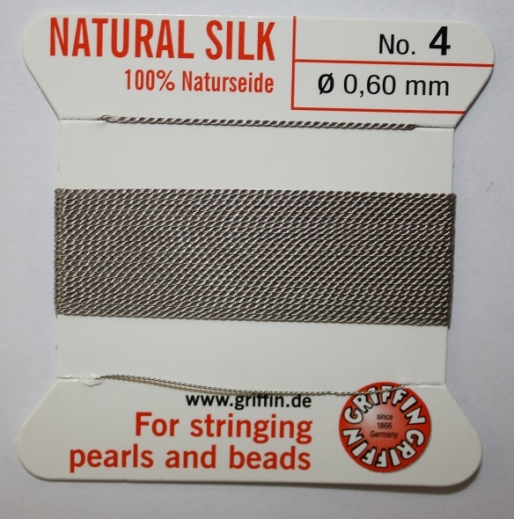 Natural Silk Size 4 Silver 