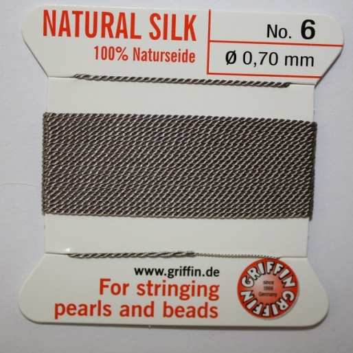 Natural Silk Size 6 Silver