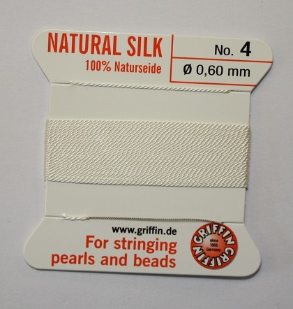 Natural Silk Size 4 White 