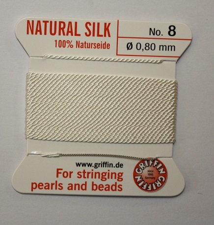 Natural Silk Size 8 White