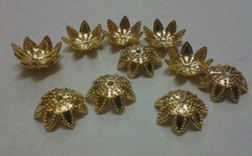 Spiky Cup 9mm Gold Plated (20 Per Pack)