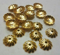 Swirl Cup 7mm Gold Plated (15 Per Pack)